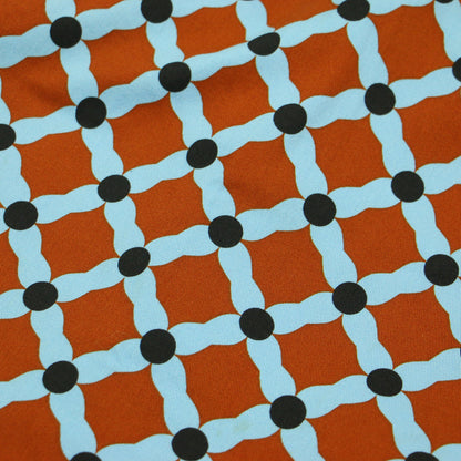 22春夏 ダイヤゴナル プリント マーメイドスカート / タイト ミモレ丈 スリット 総柄 コットン