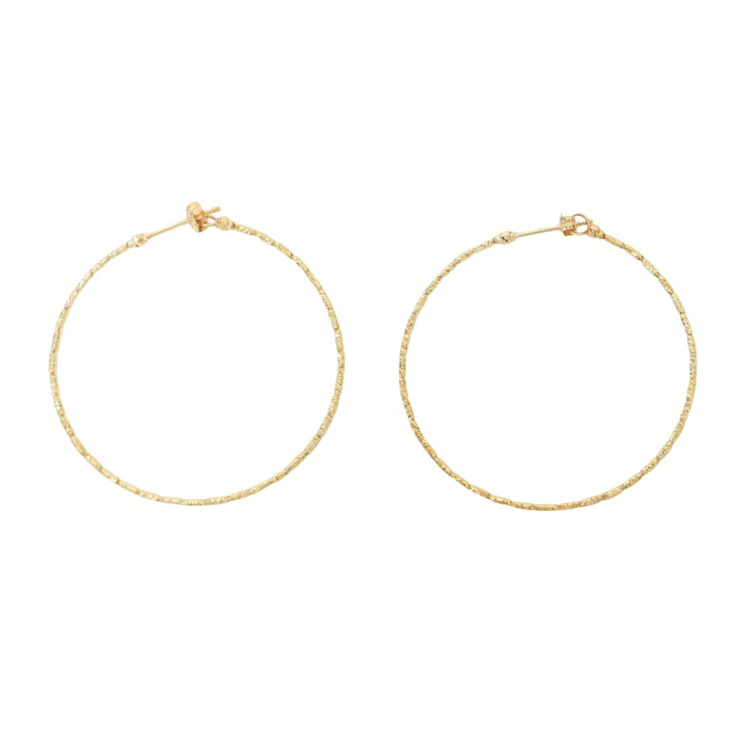 K18YG フープ ピアス / 両耳用