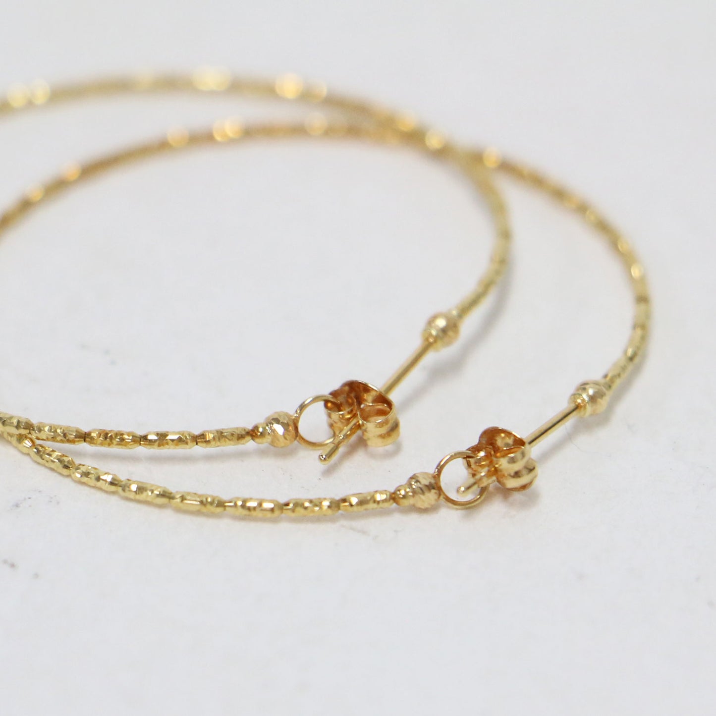 K18YG フープ ピアス / 両耳用