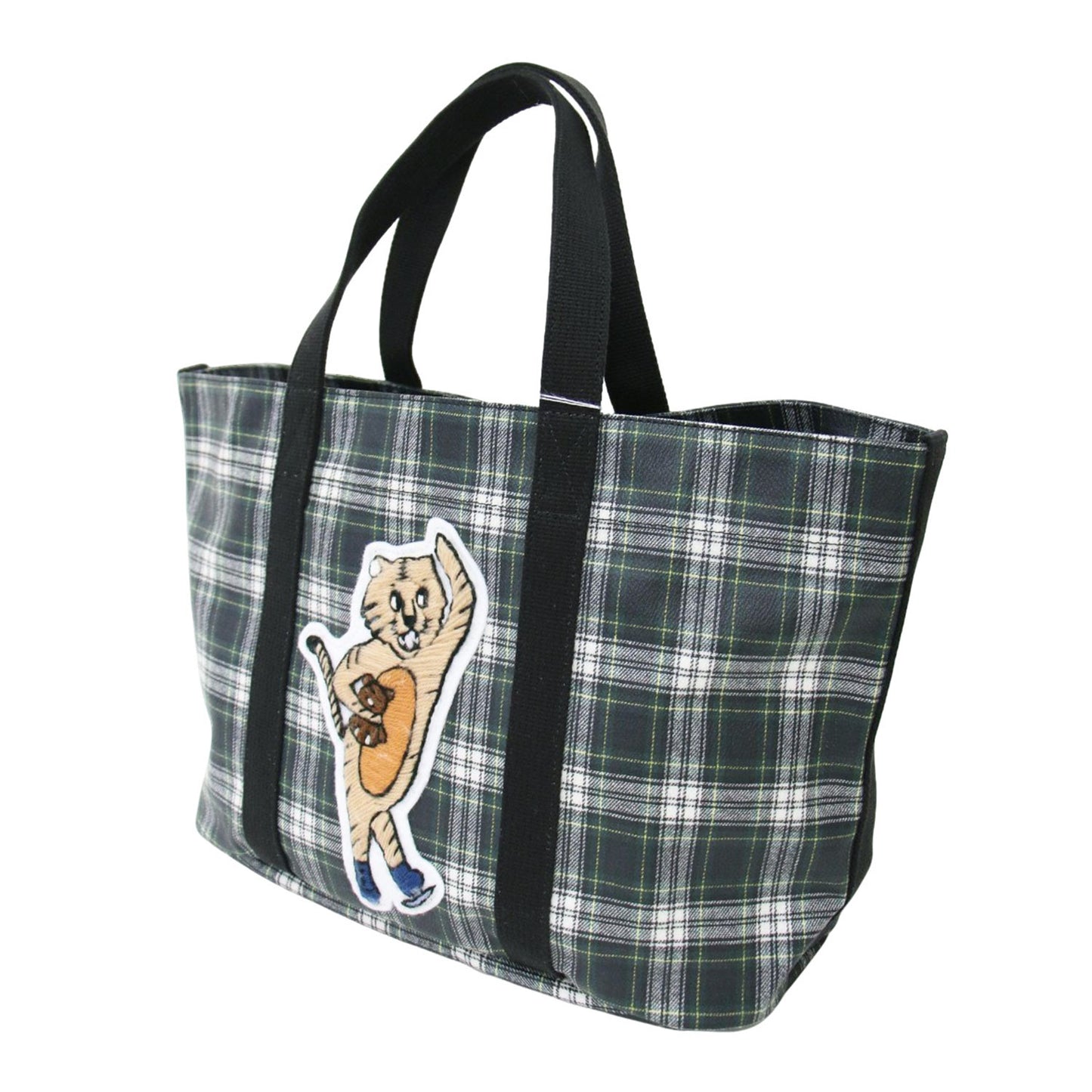 × UNITED ARROWS 別注 タイガー チェック トートバッグ / ハンドバッグ 肩掛け 刺繍