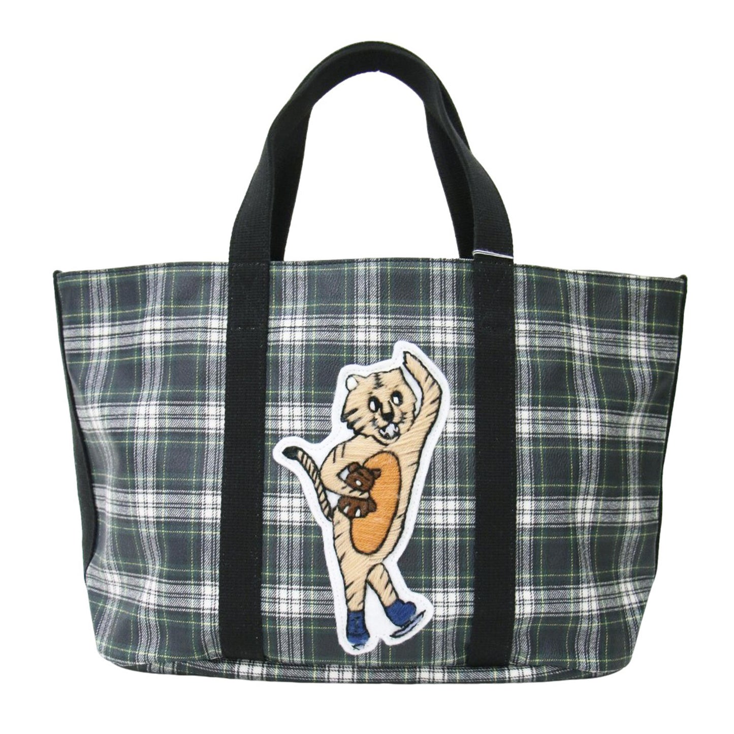 × UNITED ARROWS 別注 タイガー チェック トートバッグ / ハンドバッグ 肩掛け 刺繍