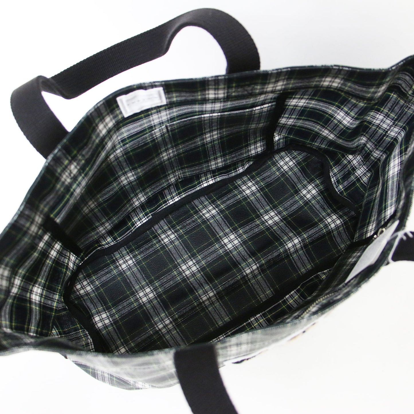 × UNITED ARROWS 別注 タイガー チェック トートバッグ / ハンドバッグ 肩掛け 刺繍