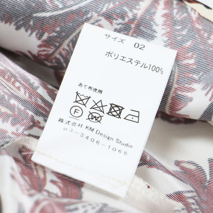 プリント チャイナ ブラウス / ISLAND WALL シャツ ショート丈 半袖 総柄