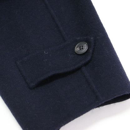 フード付き ショート ダッフルコート / ジャケット 長袖 クロップド丈 ワイド ウール