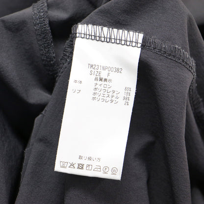 23春夏 ノースリーブ ポロ ワンピース / NO SLEEVE POLO OP ロング丈 フレア Aライン ロゴ 撥水加工