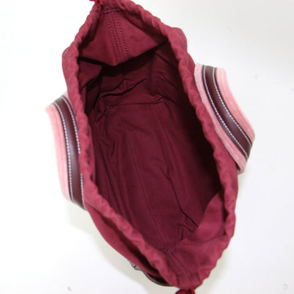 レザートリム コーデュロイ トートバッグ / ハンドバッグ コットン 牛革