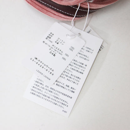 レザートリム コーデュロイ トートバッグ / ハンドバッグ コットン 牛革