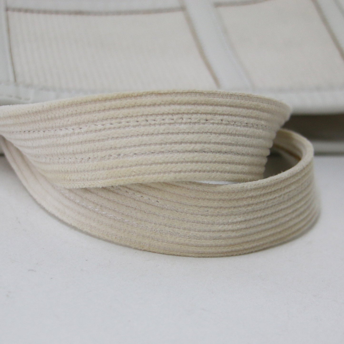 レザートリム コーデュロイ トートバッグ / ハンドバッグ コットン 牛革