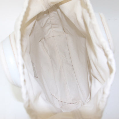 レザートリム コーデュロイ トートバッグ / ハンドバッグ コットン 牛革