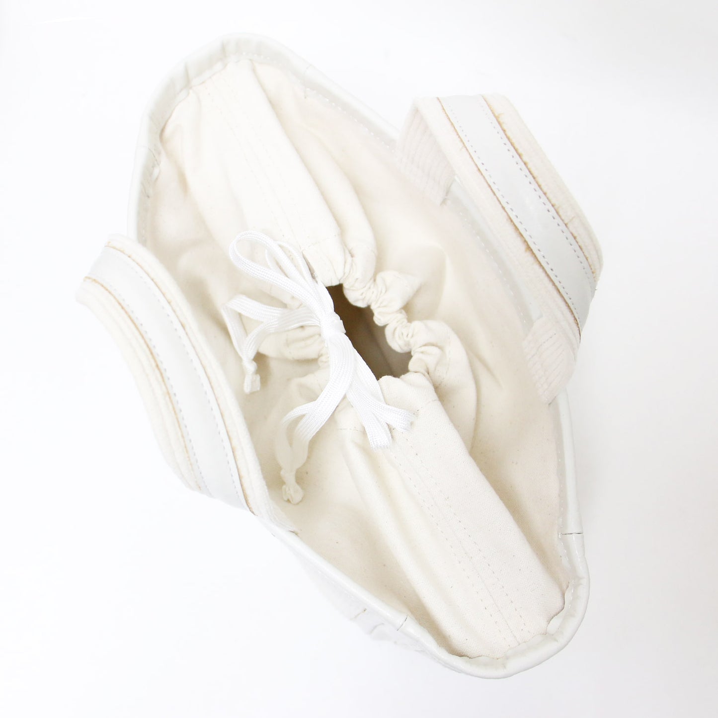 レザートリム コーデュロイ トートバッグ / ハンドバッグ コットン 牛革