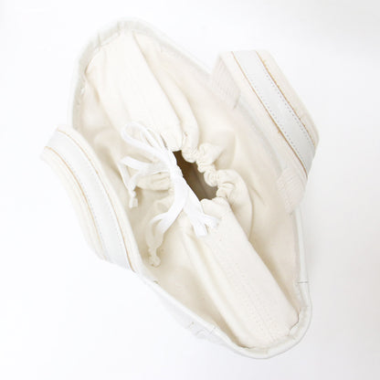 レザートリム コーデュロイ トートバッグ / ハンドバッグ コットン 牛革