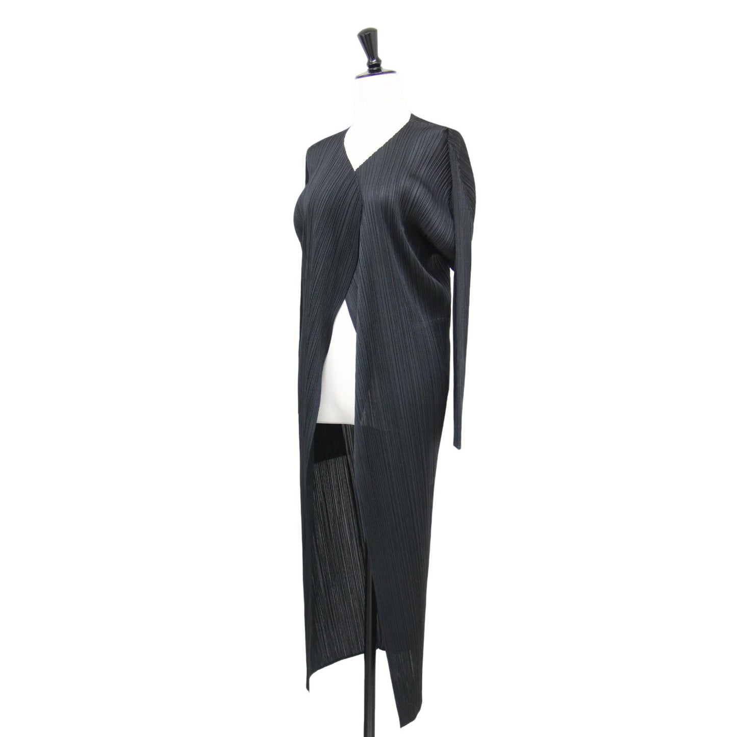 ベーシック プリーツ カーディガン PP55-JA109 / BASICS 長袖 ロング丈 ウォッシャブル