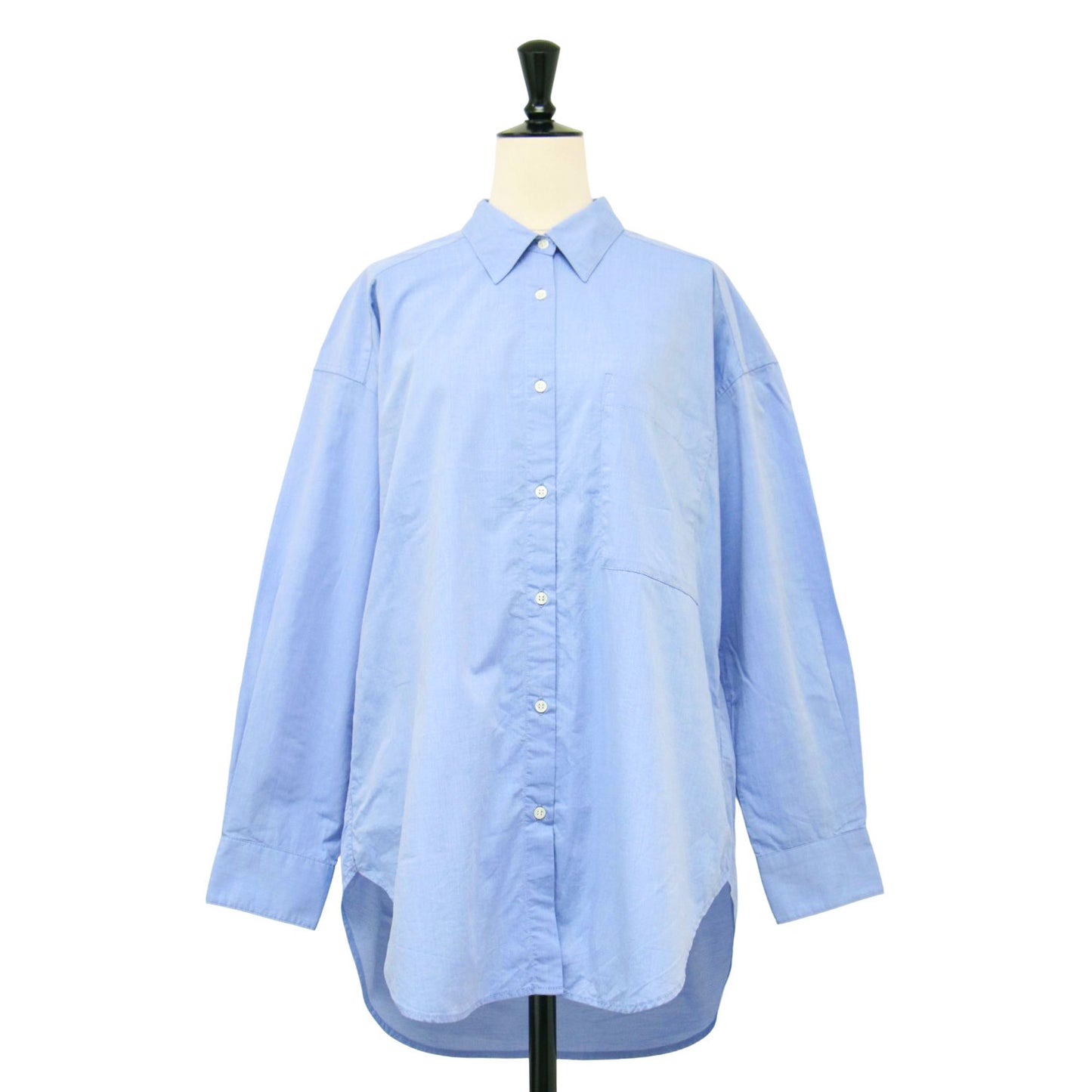 24春夏 50コットン オーバーシャツ / ブラウス 長袖 ドロップショルダー コットン