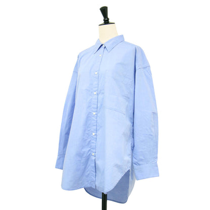 24春夏 50コットン オーバーシャツ / ブラウス 長袖 ドロップショルダー コットン