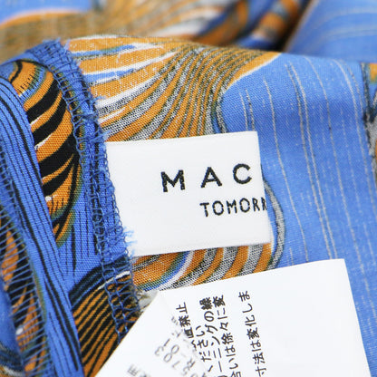 24春夏 アフリカンプリント ギャザー マキシ スカート / ロング丈 フレア ウエストゴム コットン レーヨン ウォッシャブル