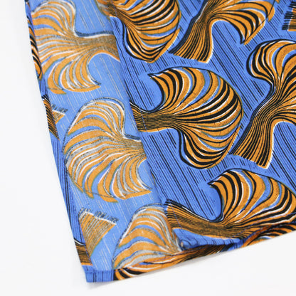 24春夏 アフリカンプリント ギャザー マキシ スカート / ロング丈 フレア ウエストゴム コットン レーヨン ウォッシャブル