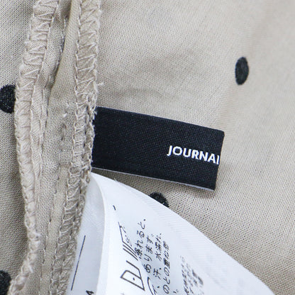 ドット フリル ブラウス / ノースリーブ シアー ギャザー ボリューム袖 コットン