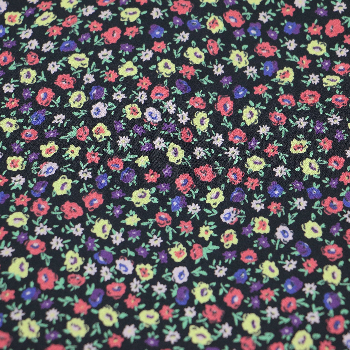 23秋冬 小花柄 プリント ドレス / ワンピース Vネック 長袖 マキシ丈