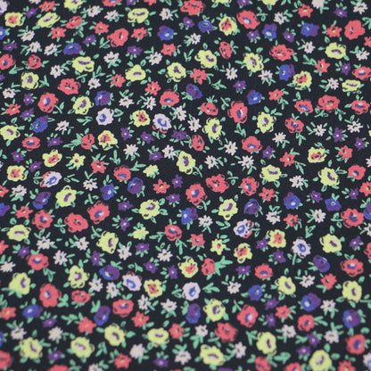 23秋冬 小花柄 プリント ドレス / ワンピース Vネック 長袖 マキシ丈