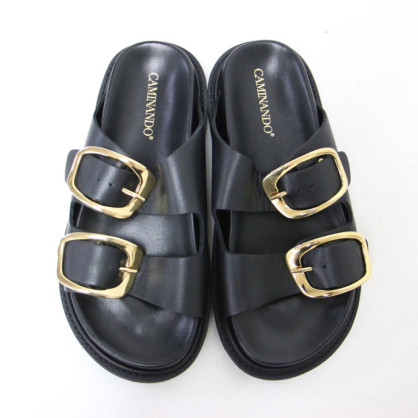 ビッグ ダブルバックル サンダル / BIG DOUBLE BUCKLE SANDALS レザー 本革
