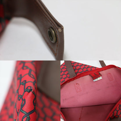 総柄 レザー トート ハンドバッグ / トラベルバッグ 肩掛け アメリカ製