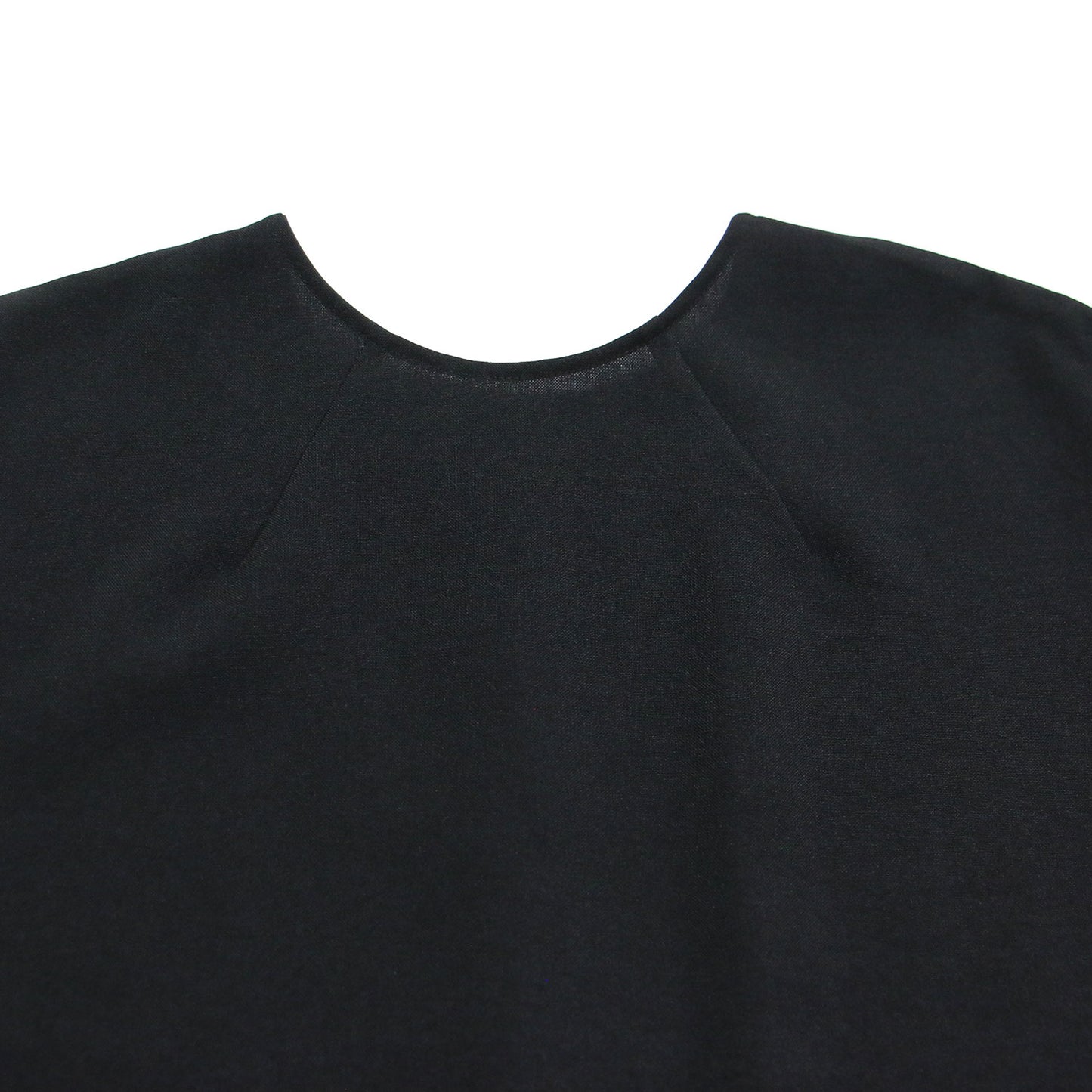 22春夏 麻調 2WAY フレア ブラウス / ジャケット クールネック 半袖 フリル