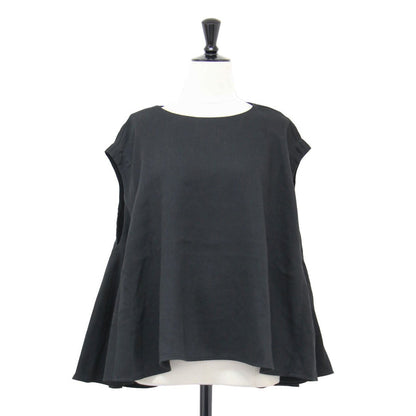 フレンチスリーブ リネン フレア ブラウス / french sleeve flare blouse ノースリーブ ワイド Aライン