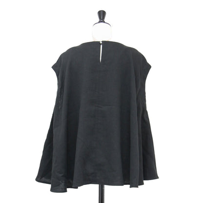 フレンチスリーブ リネン フレア ブラウス / french sleeve flare blouse ノースリーブ ワイド Aライン