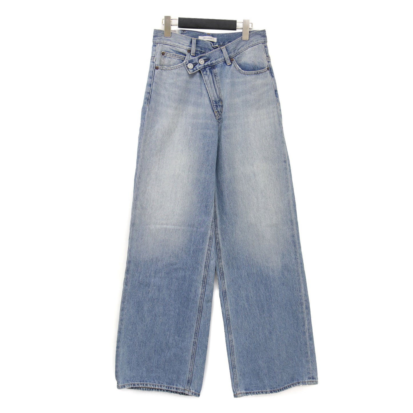 24春夏 クロスウエスト ワイド ストレート デニム パンツ / CROSS WAIST WIDE STRAIGHT コットン