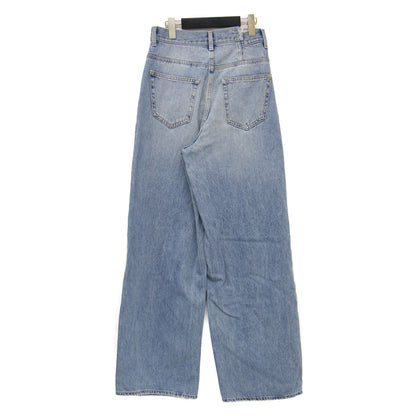 24春夏 クロスウエスト ワイド ストレート デニム パンツ / CROSS WAIST WIDE STRAIGHT コットン