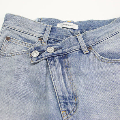 24春夏 クロスウエスト ワイド ストレート デニム パンツ / CROSS WAIST WIDE STRAIGHT コットン