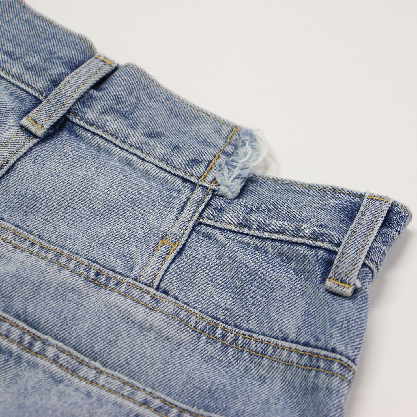 24春夏 クロスウエスト ワイド ストレート デニム パンツ / CROSS WAIST WIDE STRAIGHT コットン