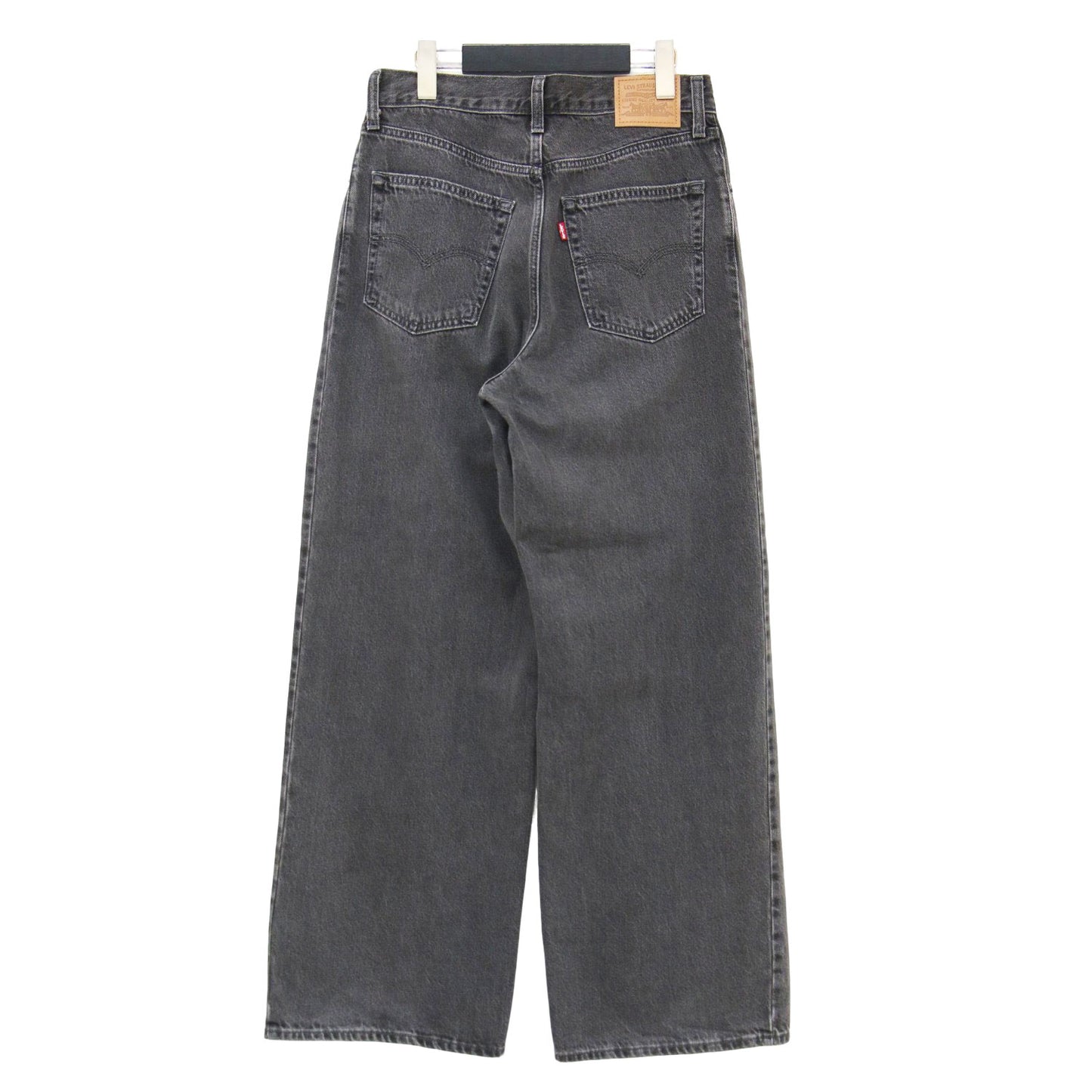 ブーツカット タック ワイド デニム パンツ / FOLDED PLEATED BAGGY バギー フレア フルレングス 5ポケット