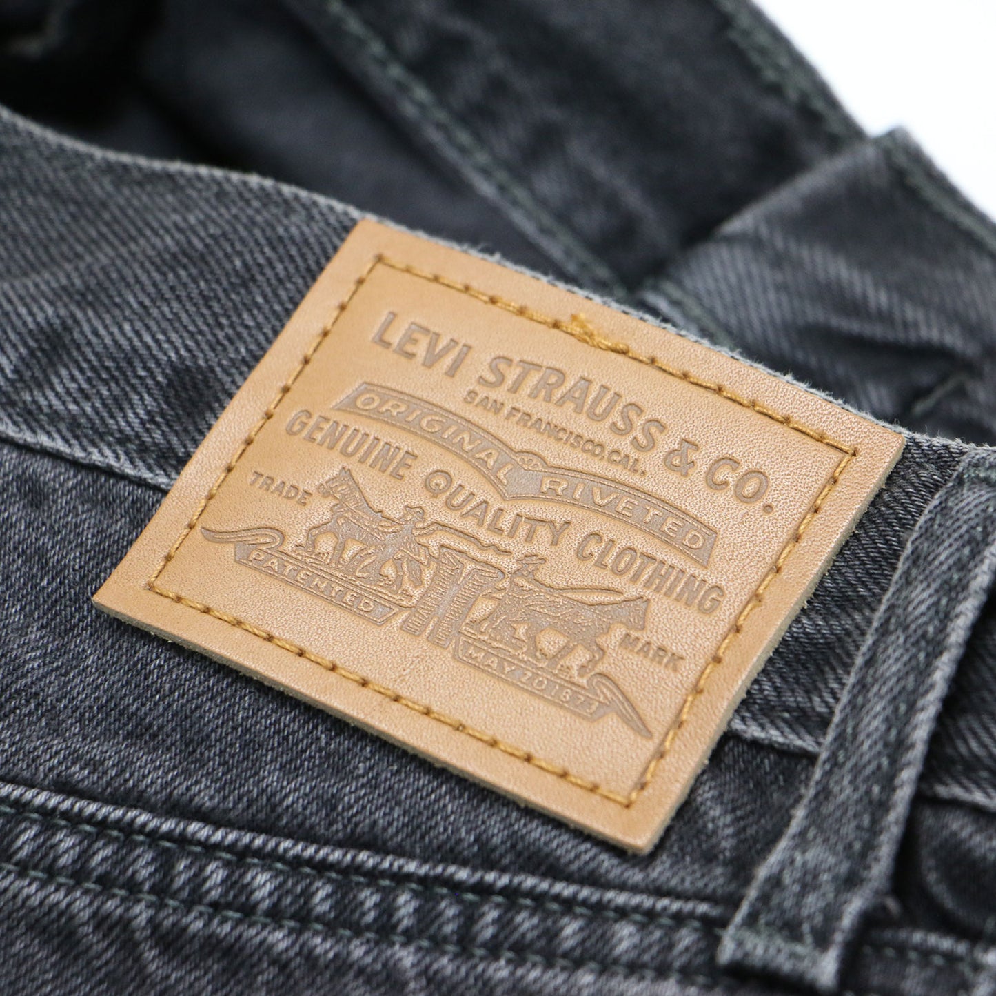 ブーツカット タック ワイド デニム パンツ / FOLDED PLEATED BAGGY バギー フレア フルレングス 5ポケット