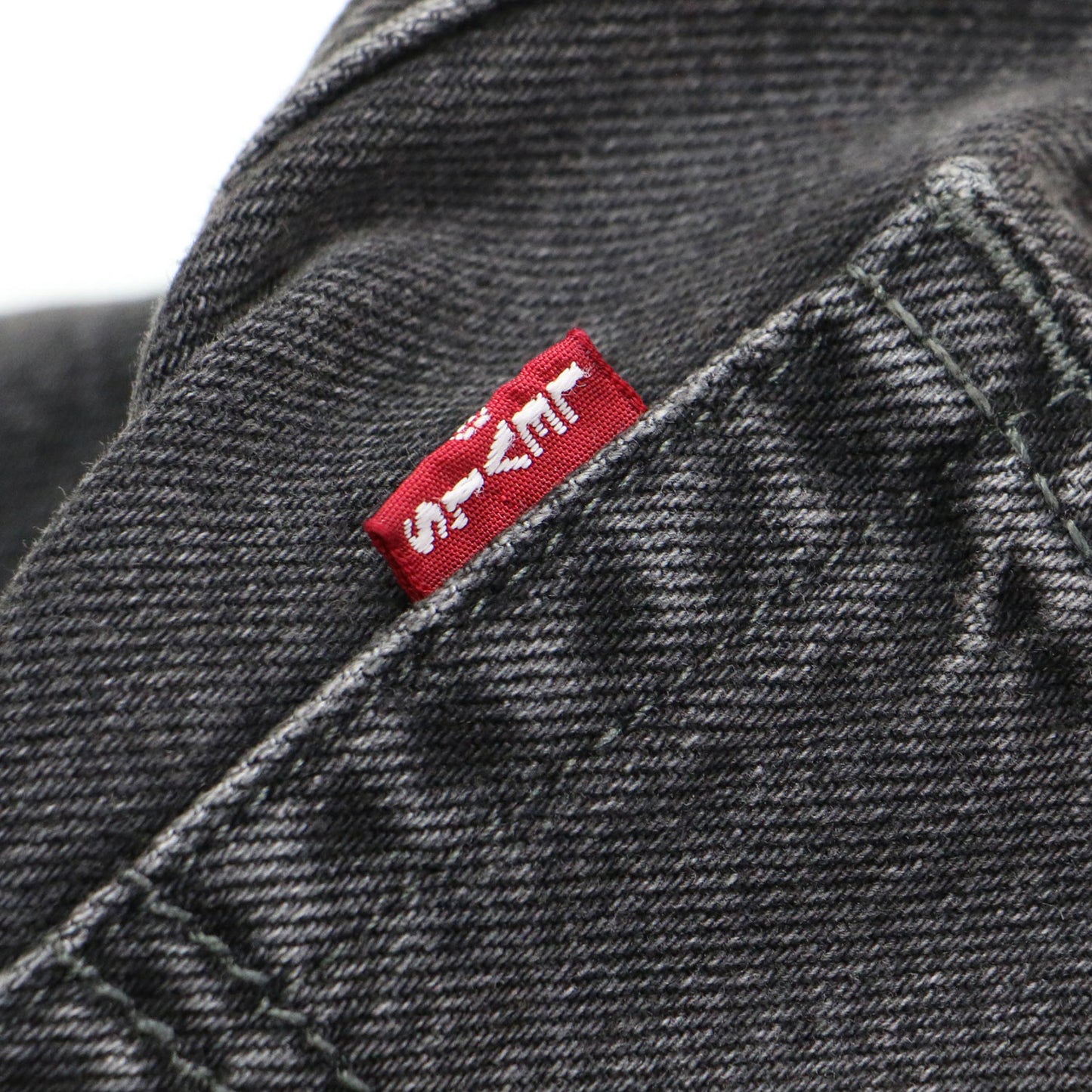 ブーツカット タック ワイド デニム パンツ / FOLDED PLEATED BAGGY バギー フレア フルレングス 5ポケット