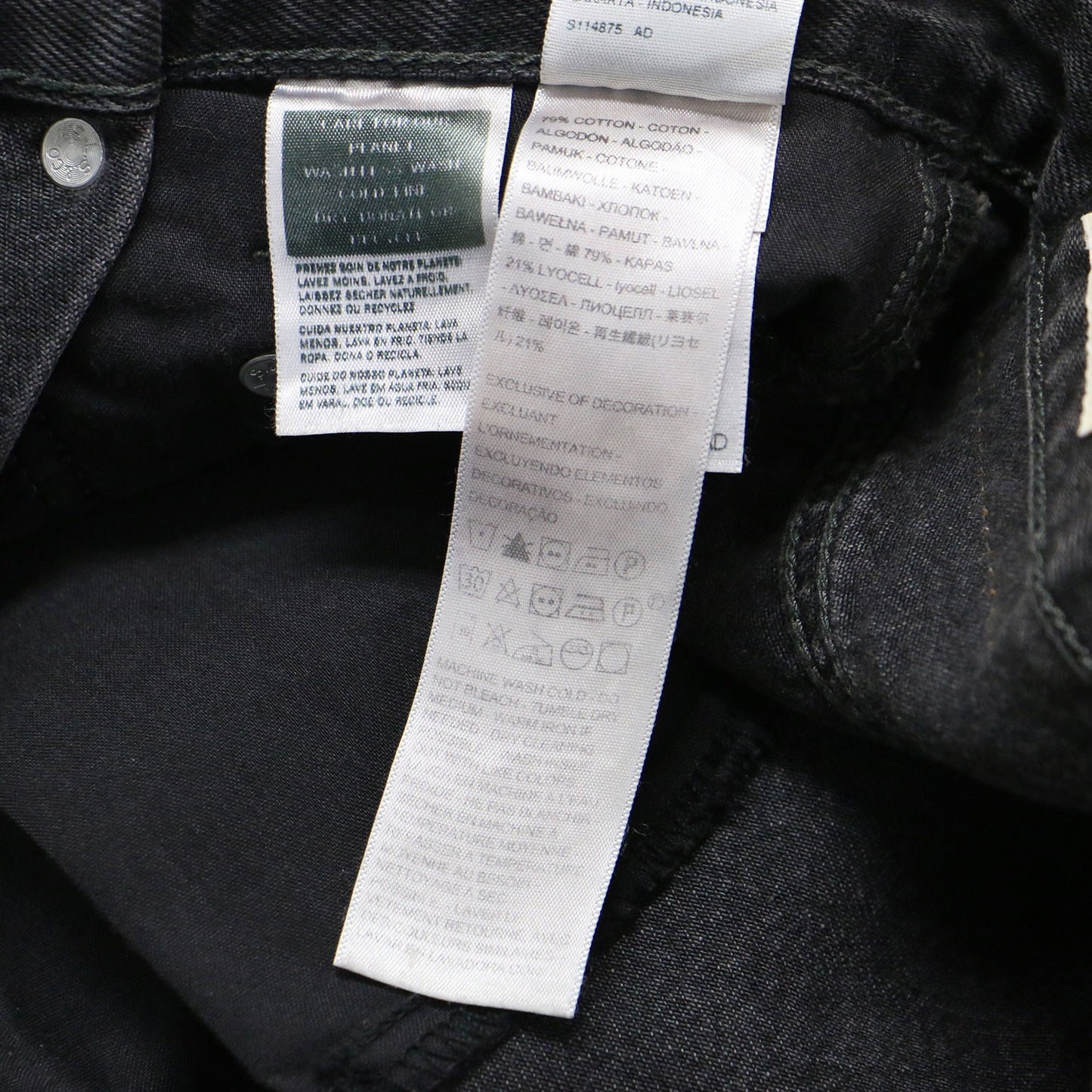 ブーツカット タック ワイド デニム パンツ / FOLDED PLEATED BAGGY バギー フレア フルレングス 5ポケット