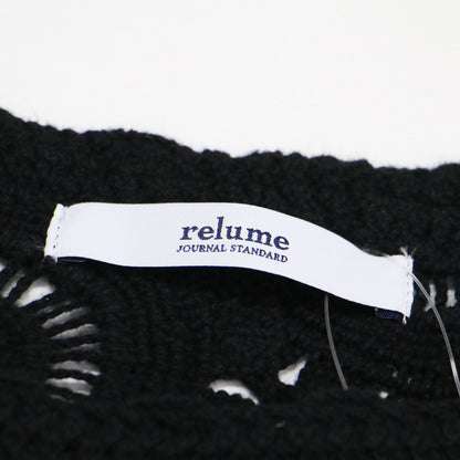 25春夏 エンブロイダリー クロシェ プルオーバー / ニット 長袖 ワイドスリーブ クロップド丈 レース柄