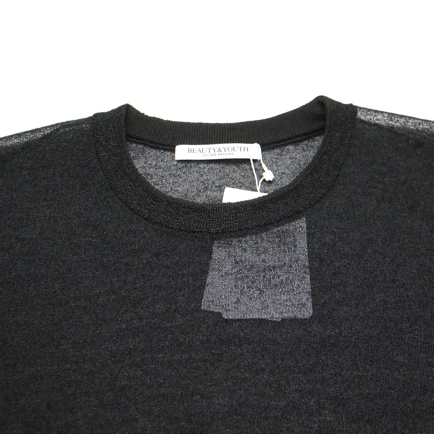 24秋冬 ナイロン ブライトシアー クルーネック ニット / プルオーバー 長袖 ワイド