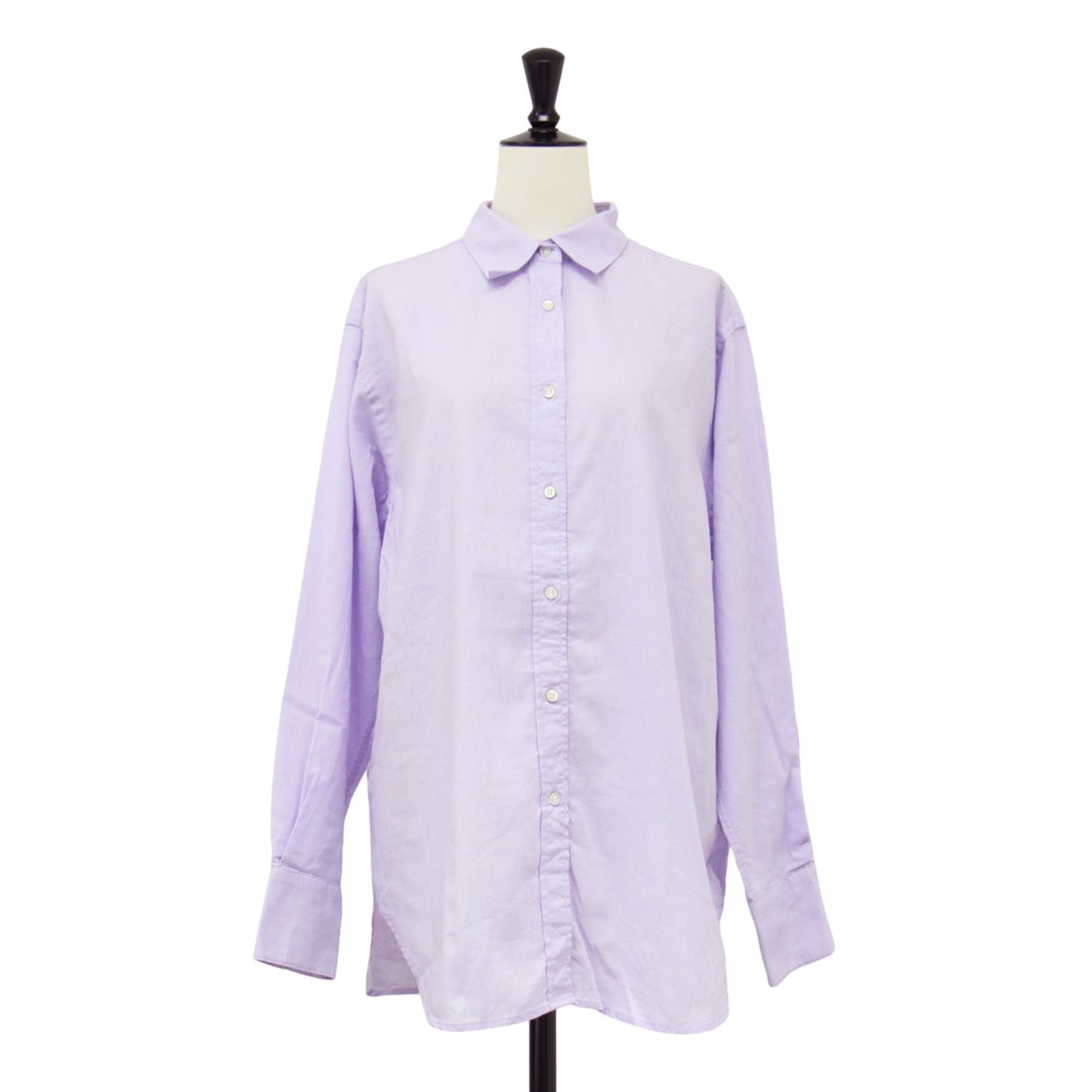 24春夏 綿 麻 レギュラー シャツ / 長袖 オーバーサイズ コットン リネン