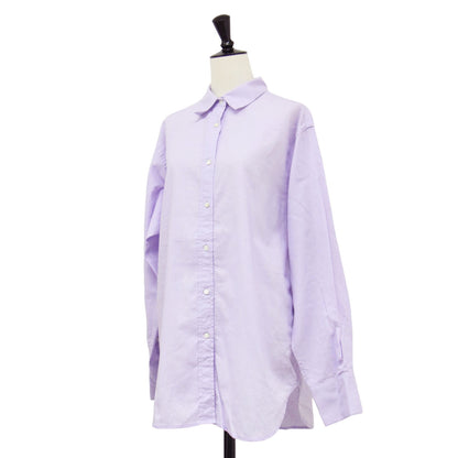 24春夏 綿 麻 レギュラー シャツ / 長袖 オーバーサイズ コットン リネン