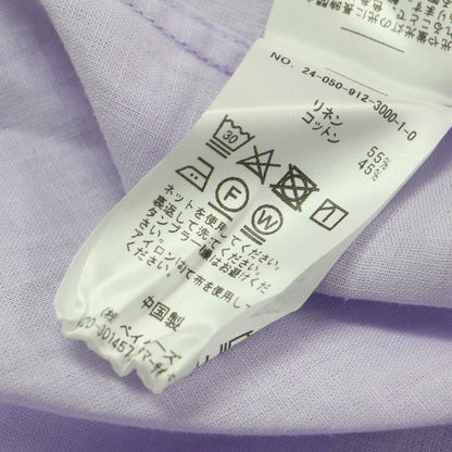 24春夏 綿 麻 レギュラー シャツ / 長袖 オーバーサイズ コットン リネン