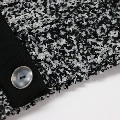 24春夏 ミックスツイード ニット カーディガン / プルオーバー 長袖 ショート丈 テープヤーン素材