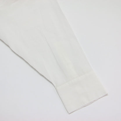 25春夏 シアー フリル ドロスト ショート シャツ / ブラウス 長袖 コットン ウォッシャブル