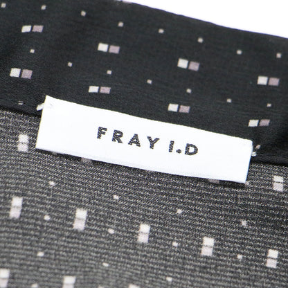 23秋冬 カシュクール ボウタイ ブラウス / Vネック 長袖 リボン ペプラム 総柄