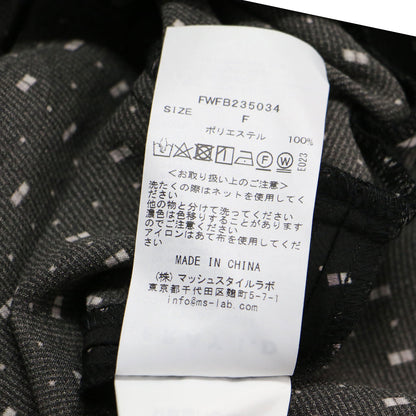 23秋冬 カシュクール ボウタイ ブラウス / Vネック 長袖 リボン ペプラム 総柄