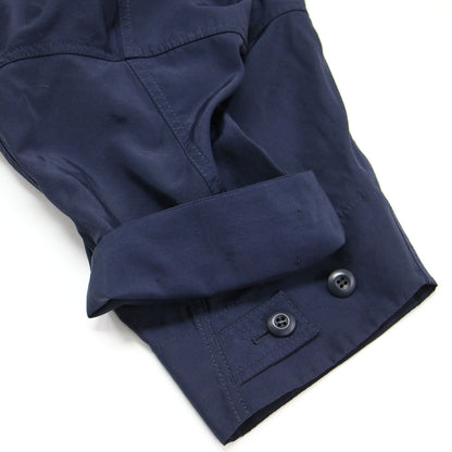 22春夏 ビッグカラー ワイド ミリタリー コート / ポンチョ 長袖 ミディ丈 ドロップショルダー ラウンドヘム