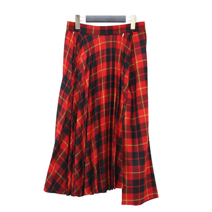 チェック柄 プリーツ スカート パンツ / JT-P045 キュロット ミディ丈