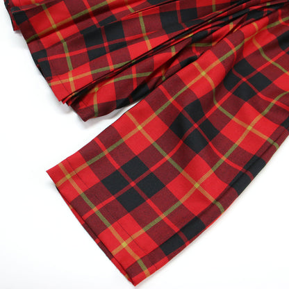 チェック柄 プリーツ スカート パンツ / JT-P045 キュロット ミディ丈