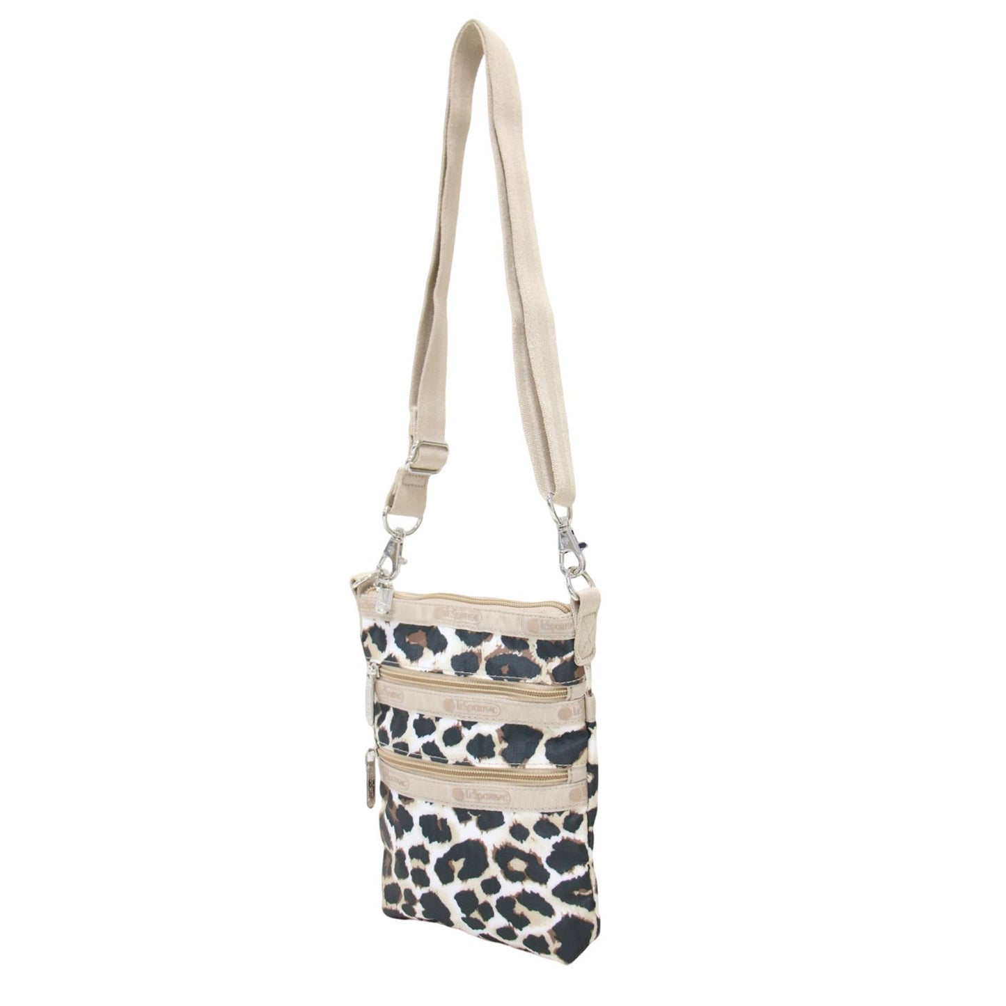 レオパード ショルダー バッグ / 3 ZIP CROSSBODY ポシェット ミニ ロゴ