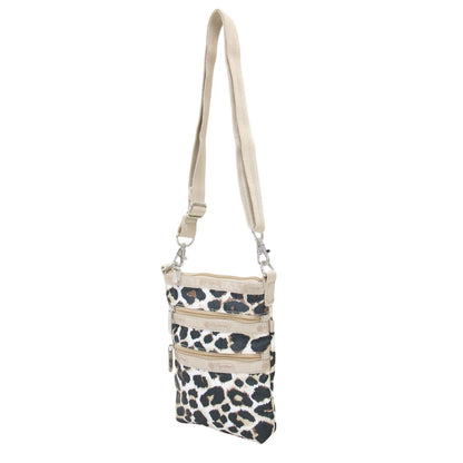 レオパード ショルダー バッグ / 3 ZIP CROSSBODY ポシェット ミニ ロゴ